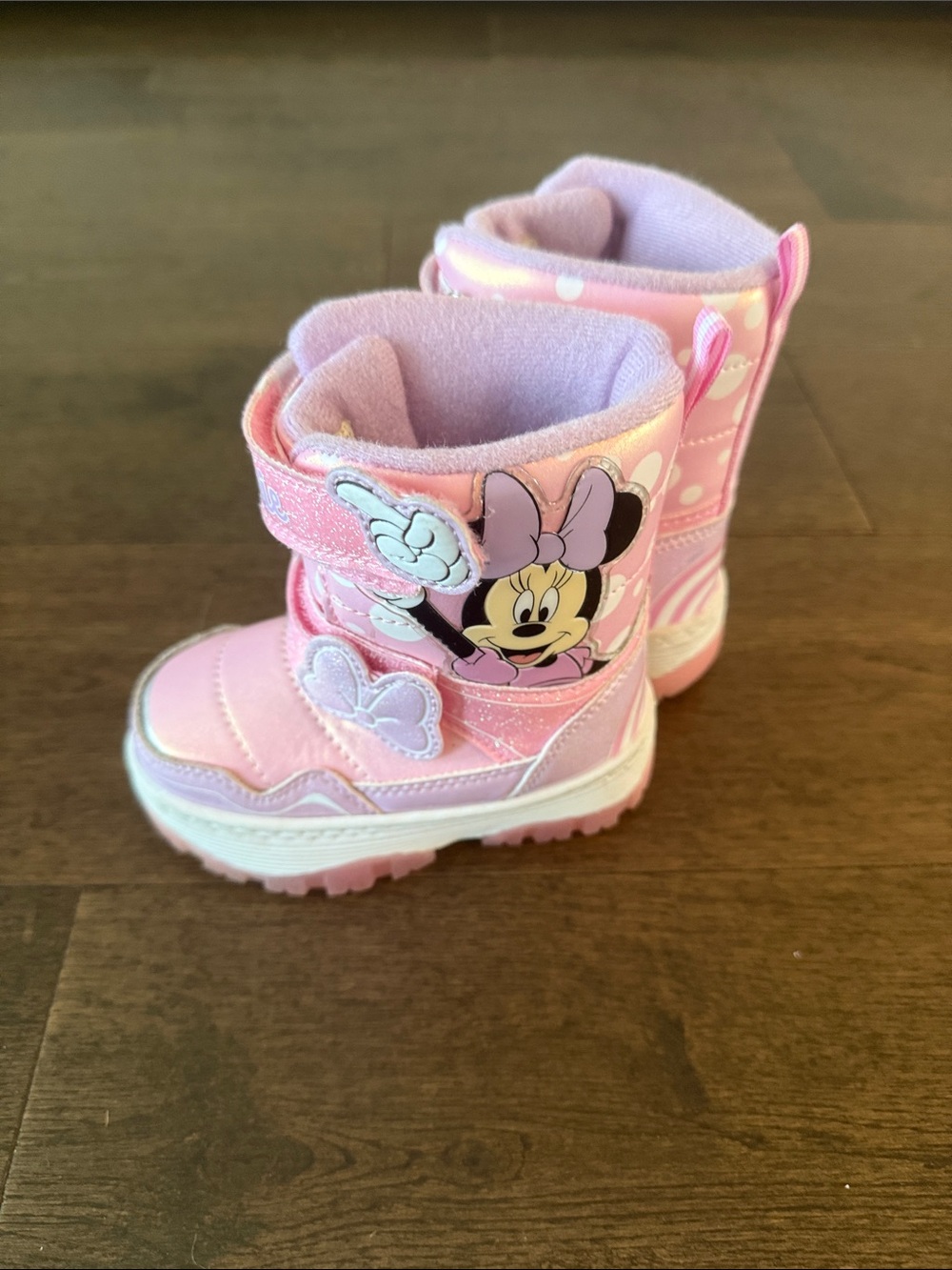 Disney Minnie Mouse Pink Girls Winter Boots